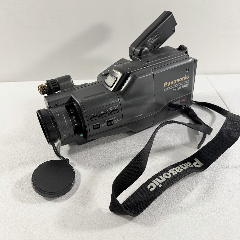 Panasonic MC20 NV-MC20E VHS-C Movie Camera Video Camcorder POWERS ON AS IS‎ READ